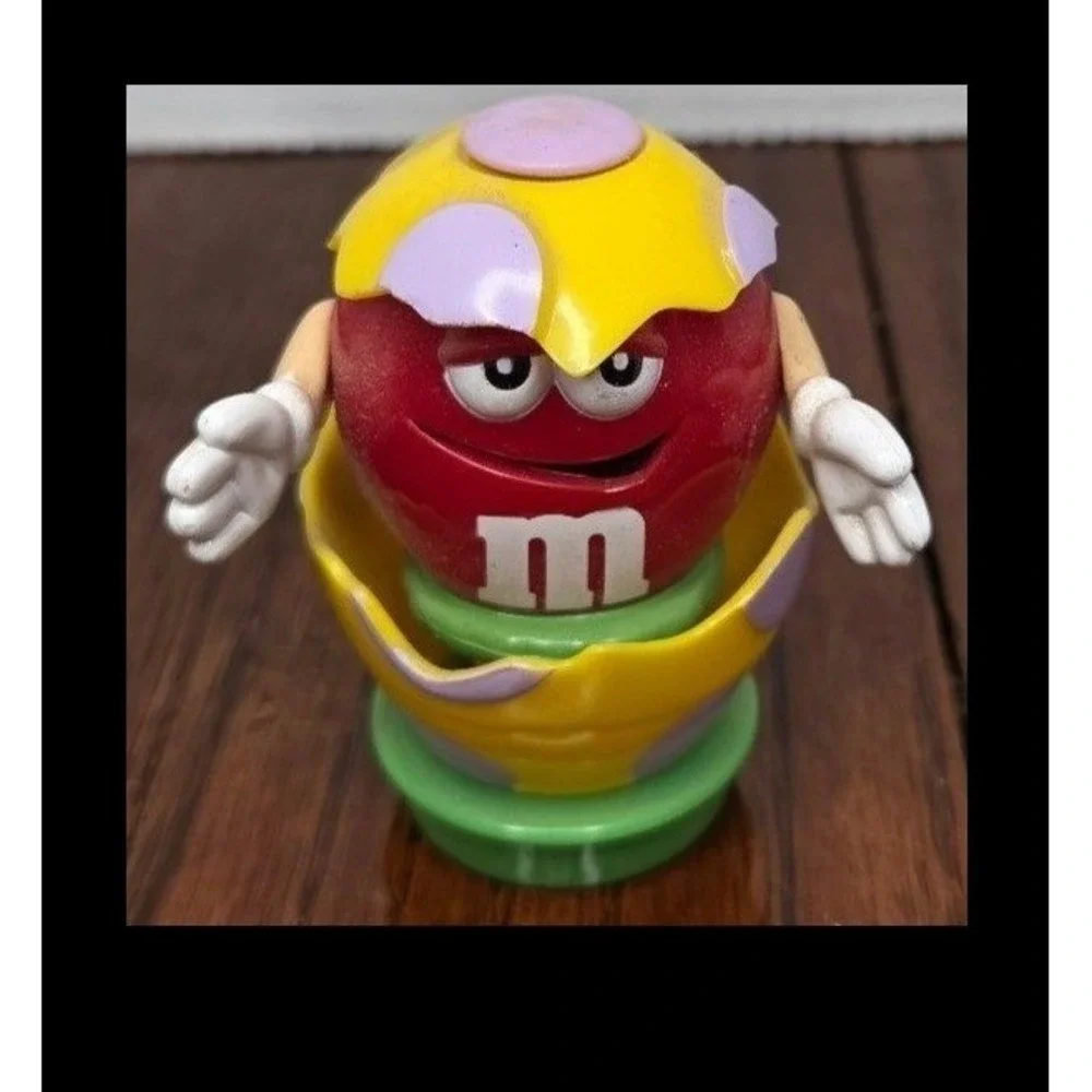 Vintage M&Ms Red Character Easter Egg Topper Candy Dispenser Mars Collectible